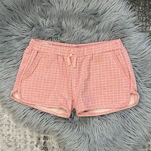 Siaomimi Girls Jersey Knit Plaid Shorts In Coral‎ Size 12Y NWT